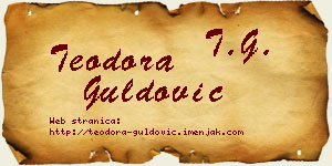 Teodora Guldović vizit kartica